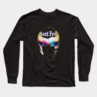 Rent Free Meme Phrase Long Sleeve T-Shirt